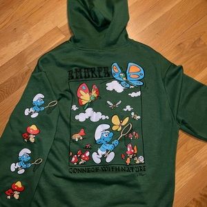 Green XL Smurf hoodie